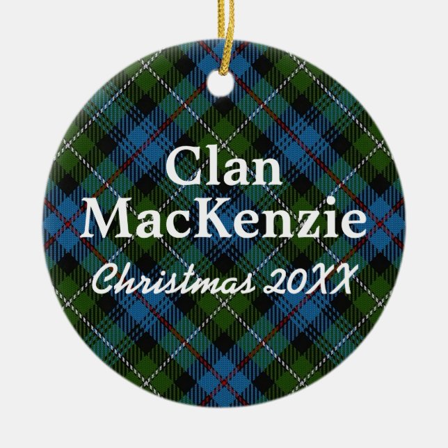 Der Clan-MackenzieScottishTartan Keramikornament (Vorne)