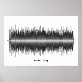 Der Clash in London als Soundwave Art bezeichnet Poster