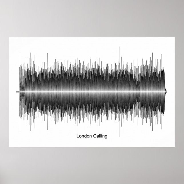 Der Clash in London als Soundwave Art bezeichnet Poster (Vorne)