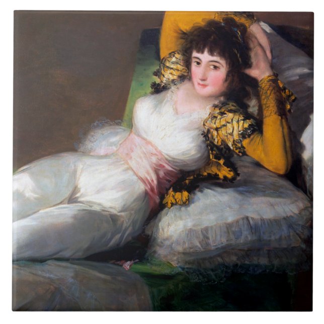 Der Clothed Maja, Francisco Goya Fliese (Vorderseite)