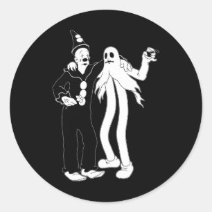 Der Clown Ghost Runder Aufkleber