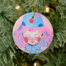 Der Clown mit rosa Haar