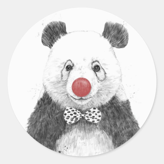 Der Clown Runder Aufkleber (Vorderseite)
