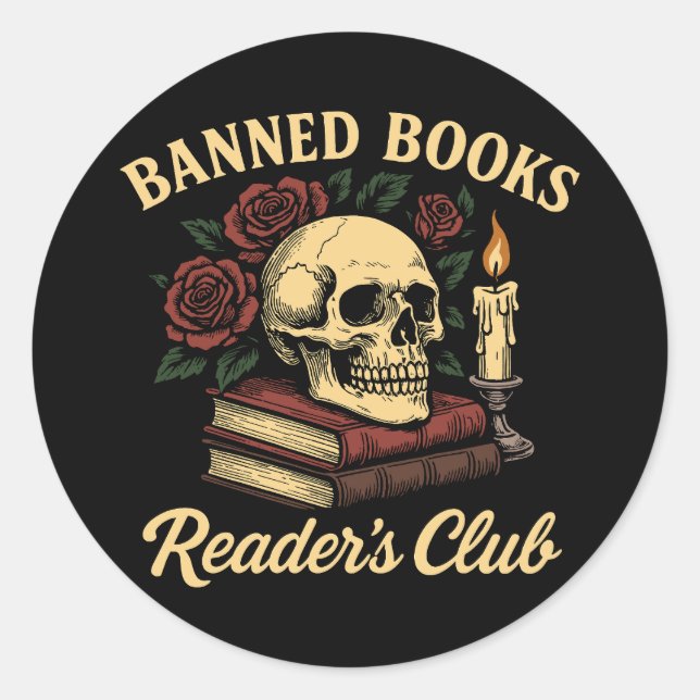 Der Club des verbotenen Buchführers Runder Aufkleber (Vorderseite)
