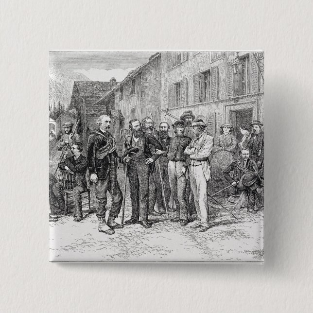 Der Clubraum von Zermatt im Jahre 1864, "vom Button (Vorderseite)