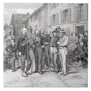 Der Clubraum von Zermatt im Jahre 1864, "vom Fliese