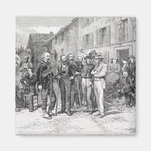 Der Clubraum von Zermatt im Jahre 1864, "vom Magnet
