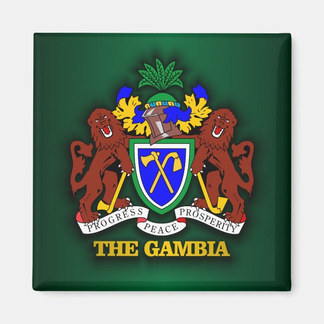 Der COA von Gambia Magnet (Vorne)
