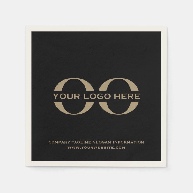 Der Cocktail Napkin mit dem Logo "Black and Gold"  Serviette (Vorderseite)