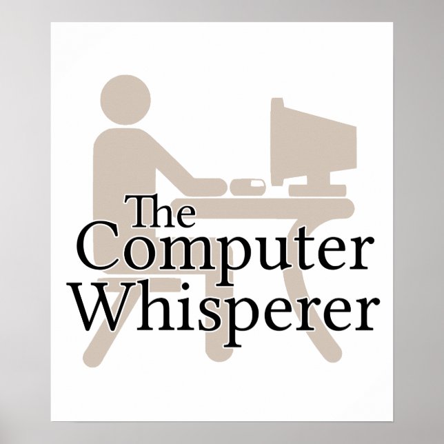 Der Computer flüstert Poster (Vorne)