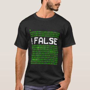 Der Computer-Programmierer ist falsch, weil er T-Shirt