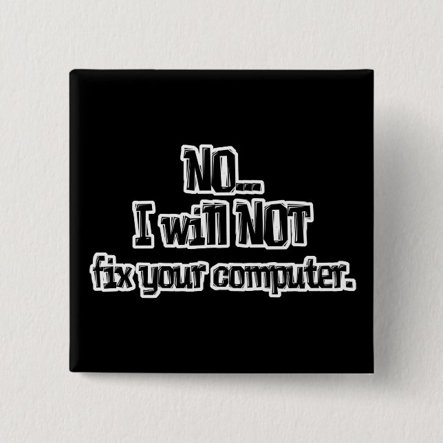 Der Computer wird nicht repariert Button (Vorderseite)