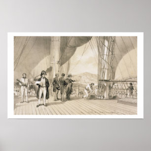 Der Comte de Bourmont und Admiral Duperre an Bord Poster