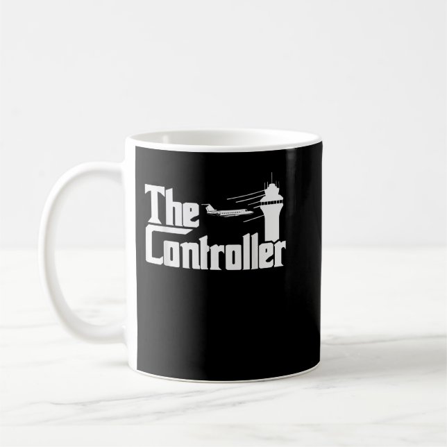 Der Controller - Luftfahrzeug der Kontrolle Flugsi Kaffeetasse (Links)