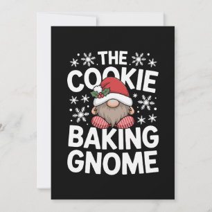 Der Cookie-Back-Gnom Weihnachten Holly-Schneeflock Einladung