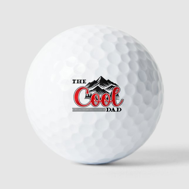 Der coole Vater Golfball (Vorderseite)