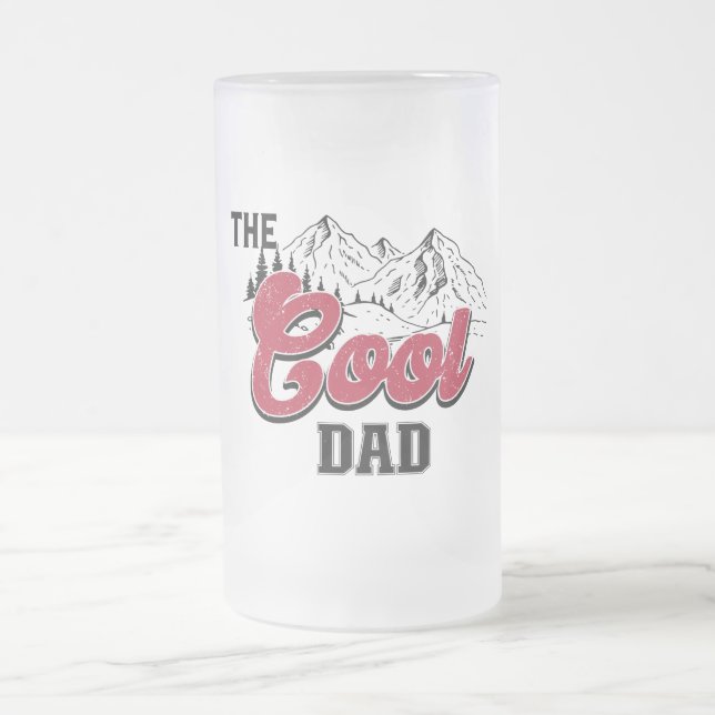 "Der Coole Vater" Mattierte Bier-Tasse Mattglas Bierglas (Mittel)