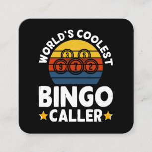 Der Coolste Bingo-Anrufer der Welt Quadratische Visitenkarte