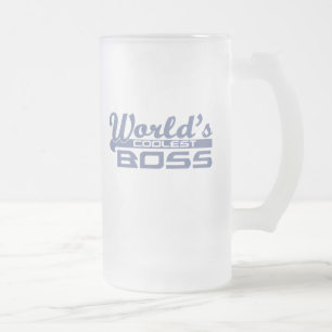 Der coolste Chef der Welt Mattglas Bierglas