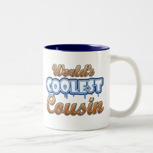 Der coolste Cousin der Welt Zweifarbige Tasse