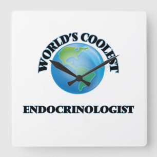 der COOLSTE eNDOCRINOLOGIST der Welten Quadratische Wanduhr