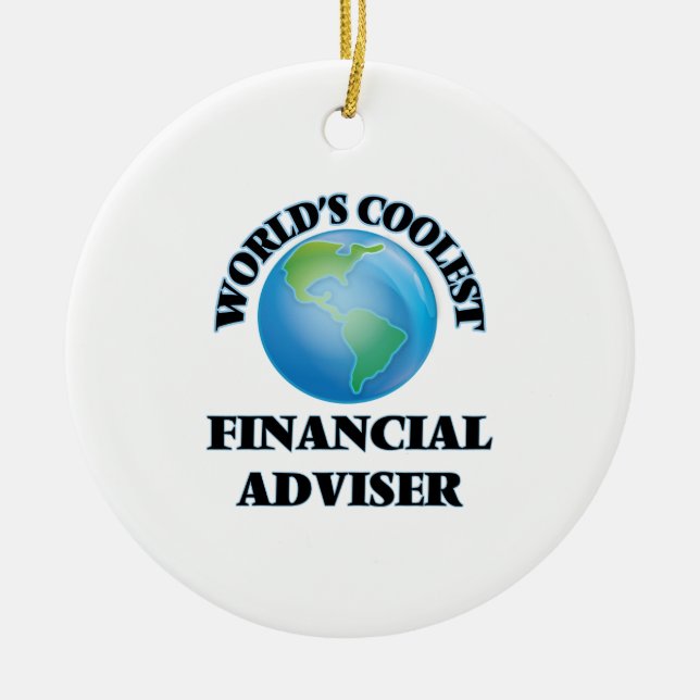 Der coolste Finanzberater der Welt Keramik Ornament (Vorne)