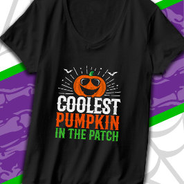 Der Coolste Kürbis im Patch-Halloween-Party T-Shirt