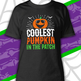 Der Coolste Kürbis im Patch-Halloween-Party T-Shirt