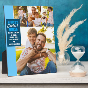 Der Coolste Onkel der Welt   Moderne FotoCollage Fotoplatte