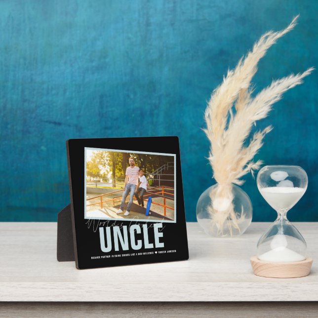Der Coolste Onkel der Welt | Moderne FotoCollage Fotoplatte (InSitu)
