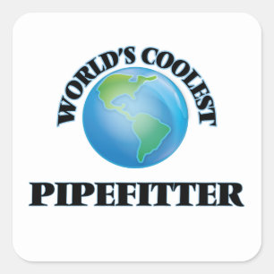 Der coolste Pipefitter der Welt Quadratischer Aufkleber