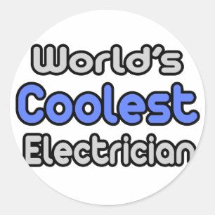 Der Coolstste Elektriker der Welt Runder Aufkleber