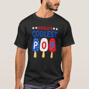 Der Coolstste Pop der Welt Großvater Usa Fahne Eis T-Shirt