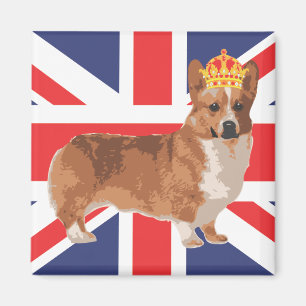 Der Corgi der Königin mit Kronen-und Magnet
