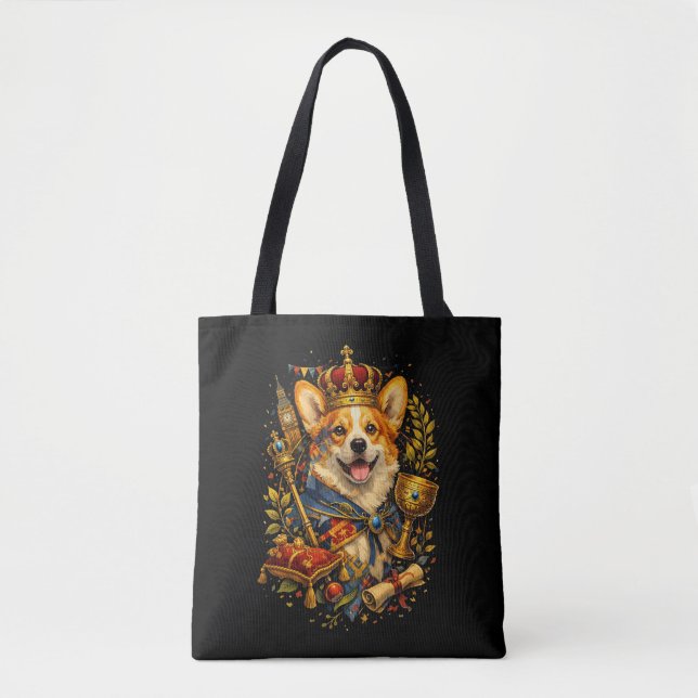 Der Corgi-König Tasche (Vorderseite)