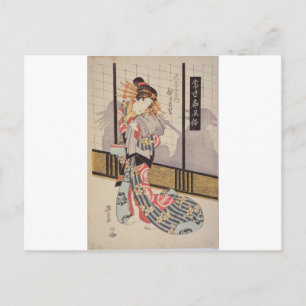 Der Courtesan Hitomoto des Daimonjiya House Postkarte