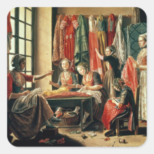 Der Couturier, Arles, 1760 Quadratischer Aufkleber