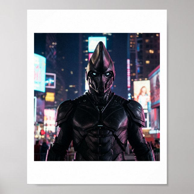 Der Cowary Blue Lightning Hunter Aufkleber  Poster (Vorne)