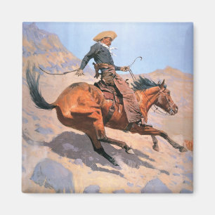 Der Cowboy (Öl auf Leinwand) Magnet