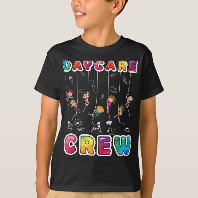 Der Crew-Anbieter von Daycare gibt dem Funny Teach T-Shirt (Vorderseite)