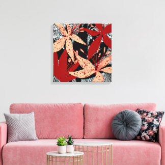Der Crimson Canopy Kunstprint von Beachside Design Leinwanddruck
