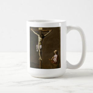 Der Crucified Christus mit einem Maler Kaffeetasse