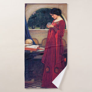 Der Crystal Ball, John William Waterhouse Badehandtuch