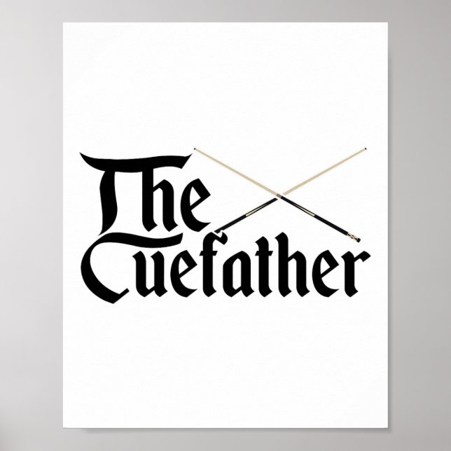 Der Cuefather Billard Snooker Pool Billardplayer C Poster (Vorne)