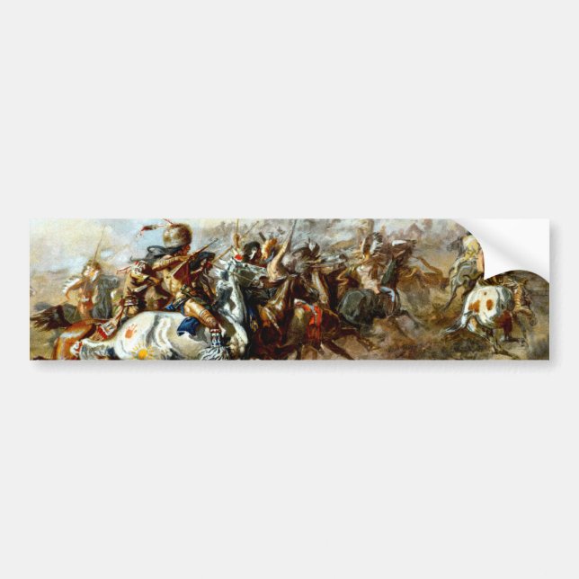 Der Custer Kampf Autoaufkleber (Vorne)
