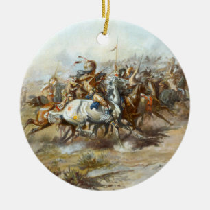 Der Custer-Kampf Schlacht Charles Marion Russell Keramik Ornament