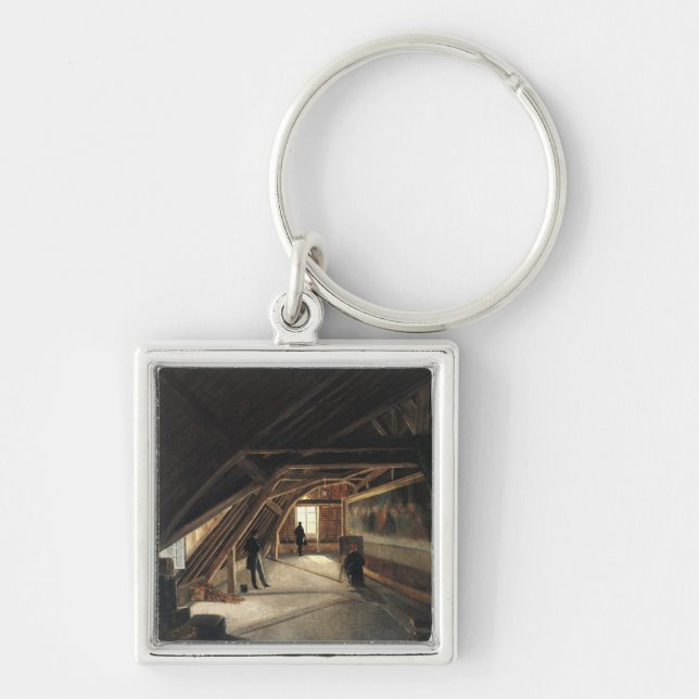 Der Dachboden eines Museums Schlüsselanhänger (Vorne)
