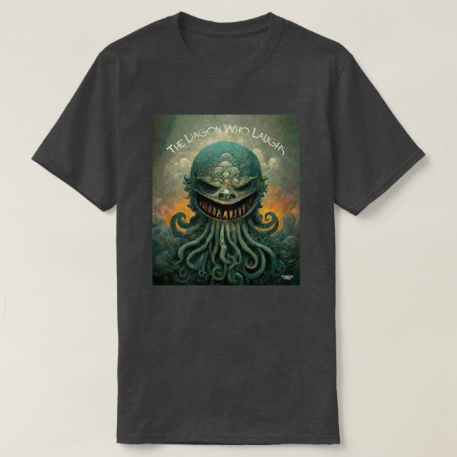 Der Dagon, der lacht T-Shirt (Design vorne)