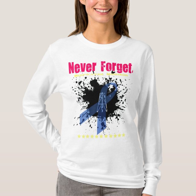 Der Damen "Vergessen-DWH nie" angepassten Hoodie T-Shirt (Vorderseite)