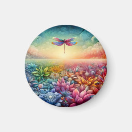 Der Dance of Dragonfly Button Magnet